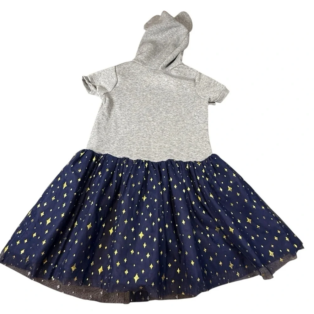 Disney 100 Girls Hooded Dress with Blue Tulle Skirt Size M (7/8)